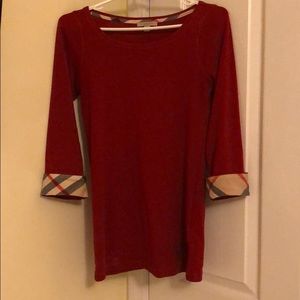 Authentic Burberry Women’s 3/4 Length Blouse